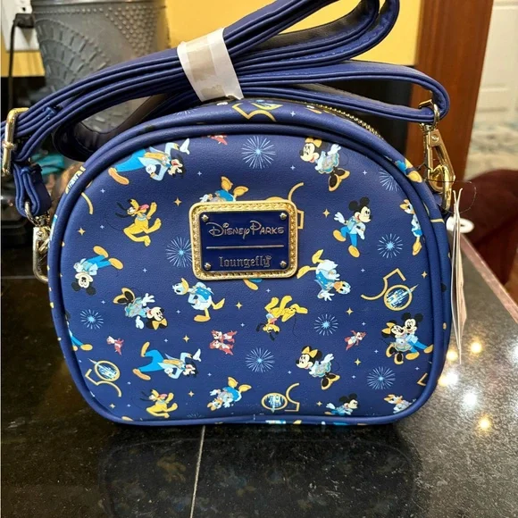 Loungefly Disney Parks Navy Crossbody Bag - Picture 1 of 3